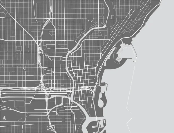 Karte der Stadt Milwaukee, Wisconsin, USA — Stockvektor