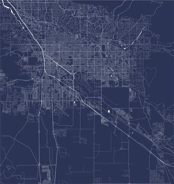 Карта города Тусон, США — стоковый вектор