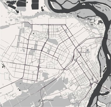 Barnaul şehrinin haritası, Rusya
