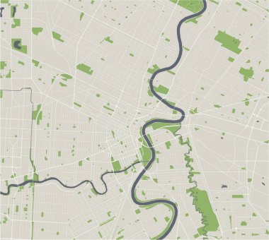 Kanada 'nın Winnipeg şehrinin haritası