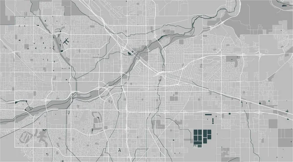 Карта города Бейкерсфилд, США — стоковый вектор