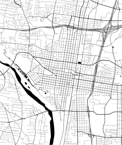 Carte de la ville de Albuquerque, États-Unis — Image vectorielle
