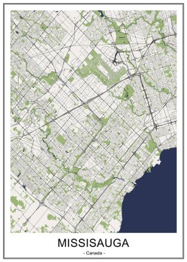 Mississauga, Kanada haritası.