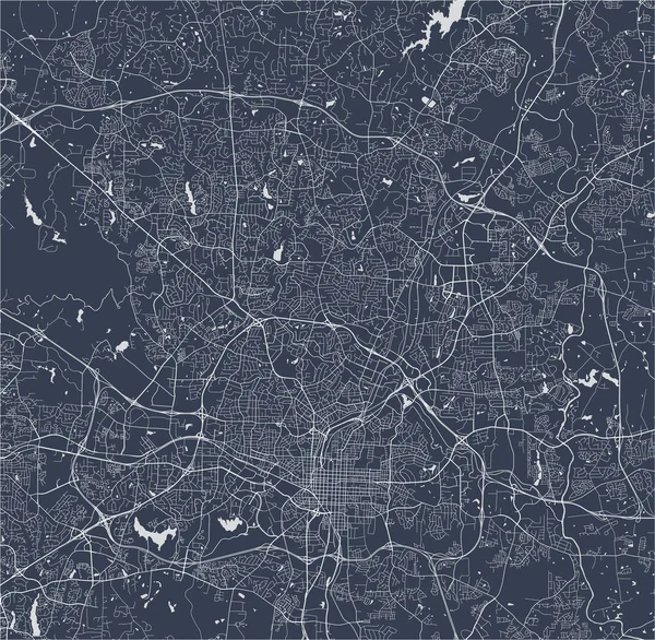 アメリカのローリー市の地図 — ストックベクタ