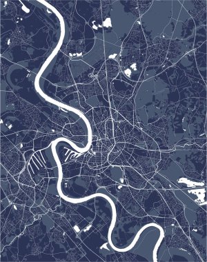 Düsseldorf şehrinin haritası, Almanya