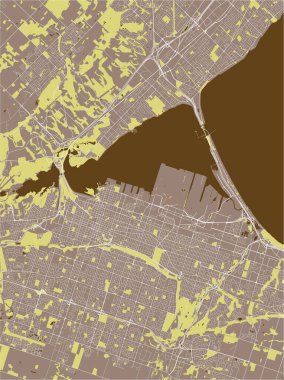 Hamilton şehrinin haritası, Kanada