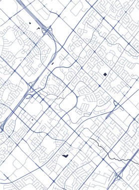 map of the city of Mississauga, Canada clipart