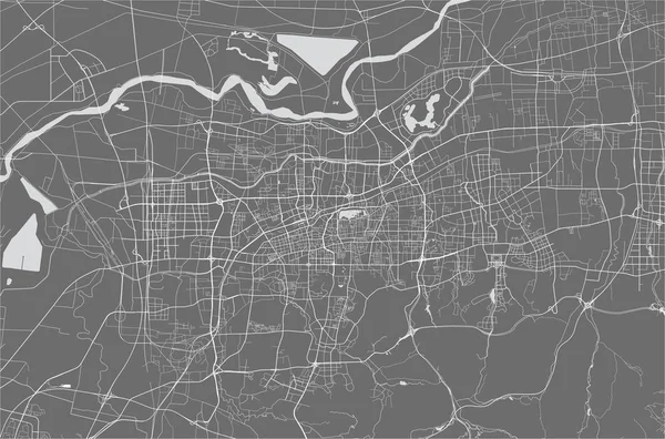 Çin 'in Jinan şehrinin haritası. — Stok Vektör