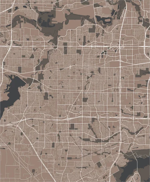 Mapa de la ciudad de Arlington, Virginia, Estados Unidos — Vector de stock