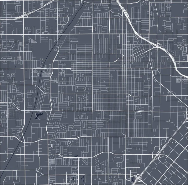 Map of the city of Santa Ana, California, USA — Stock Vector