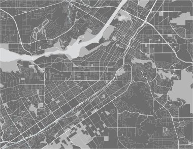 Riverside, California 'nın haritası, Usa