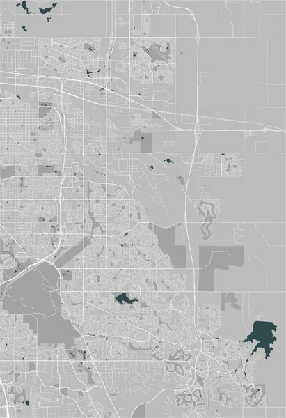 Mapa de la ciudad de Aurora, Colorado, Estados Unidos — Vector de stock