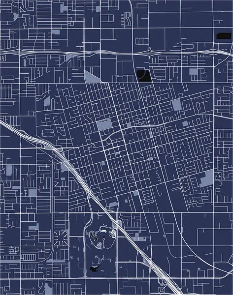 Karte der Stadt Anaheim, Kalifornien, USA — Stockvektor