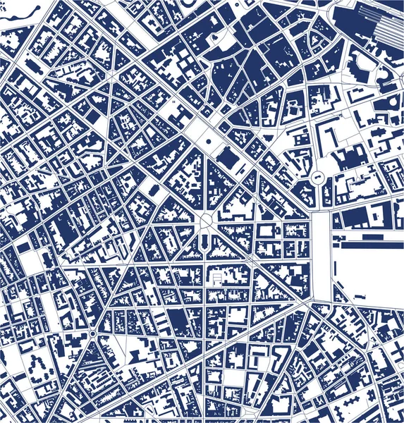 Karta över staden Lille, Nord, Hauts-de-France, Frankrike — Stock vektor