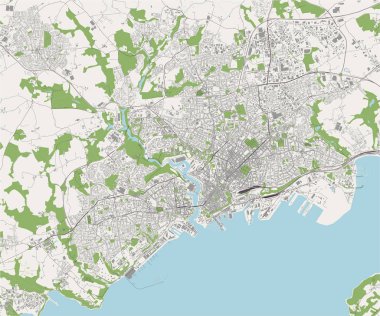 Brest, Finistere, Brittany, Fransa haritası