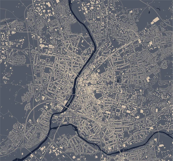 Карта міста Ле-Мана, Сарта, Pays de la Loire, France — стоковий вектор