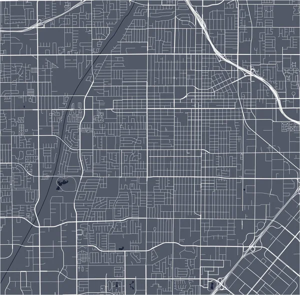 Mapa de la ciudad de Santa Ana, California, USA — Vector de stock