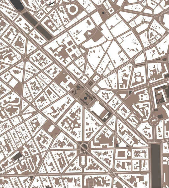 Mapa da cidade de Lille, Nord, Hauts-de-France, França — Vetor de Stock