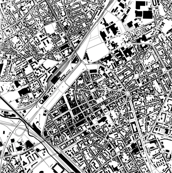 Reims şehrinin haritası, Marne, Grand Est, Fransa — Stok Vektör