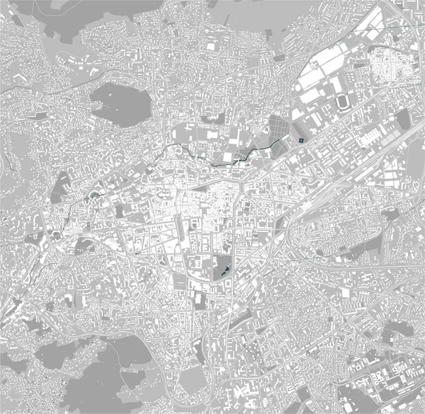 Карта города Клермон-Ферран, Пюи-де-Доум, Овернь-Рон-Альпы, Франция — стоковый вектор