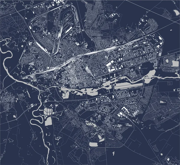 白俄罗斯布列斯特市地图 — 图库矢量图片