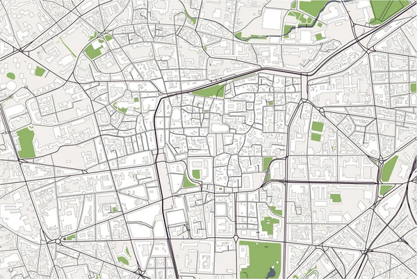 Карта міста Клермон-Ферран, Пуй-де-Дом, Овернь-Рон-Альпи, Франція — стоковий вектор