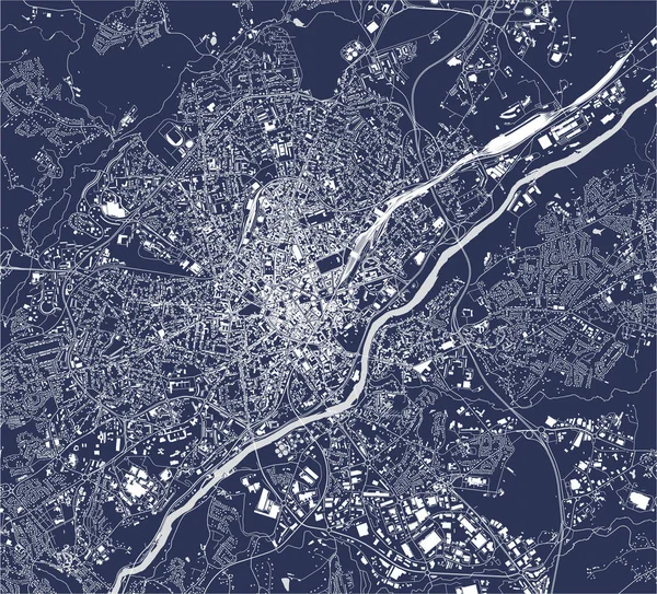 Mappa della città di Limoges, Haute-Vienne, Nouvelle-Aquitaine, Francia — Vettoriale Stock