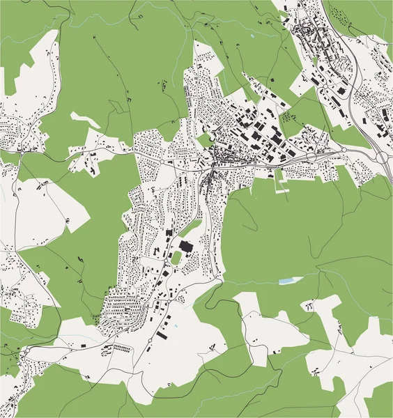 Kaart van de stad Roche-la-Molire, Loire, Auvergne-Rhone-Alpes, Frankrijk — Stockvector
