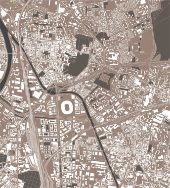 map of the city of Saint-Denis, Seine-Saint-Denis, Ile-de-France, France clipart