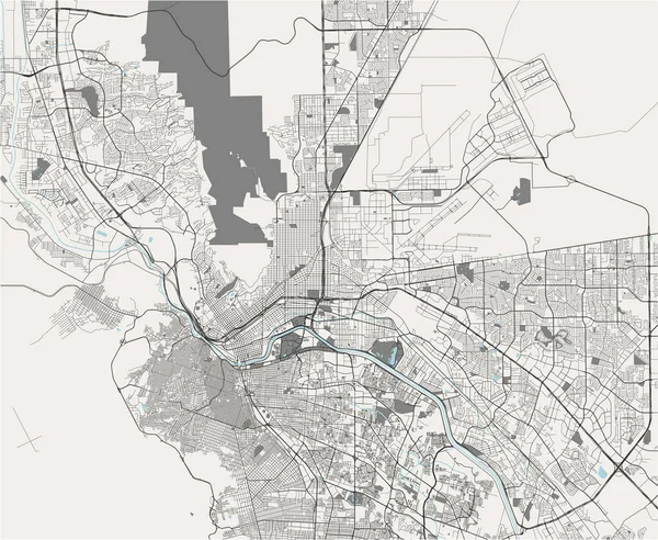 Карта міста Ель-Пасо, штат Техас, США — стоковий вектор