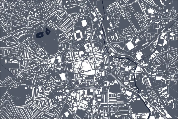 Carte Vectorielle Ville Wolverhampton West Midlands Angleterre Royaume Uni — Image vectorielle
