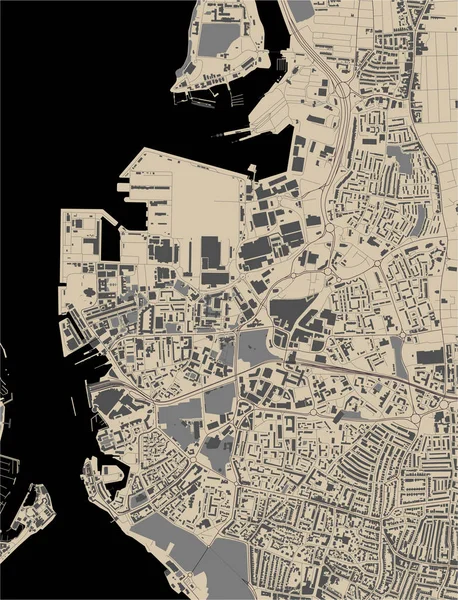 Векторная Карта Города Портсмут Хэмпшир Юго Восточная Англия Англия Великобритания — стоковый вектор