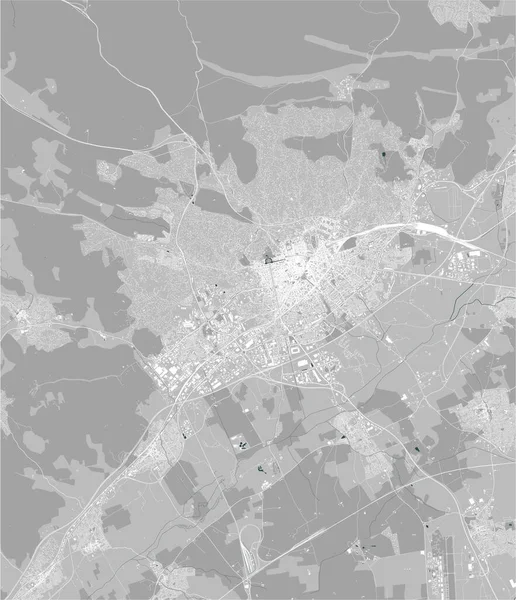 Vector Mapa Ciudad Nimes Gard Occitanie Francia — Vector de stock