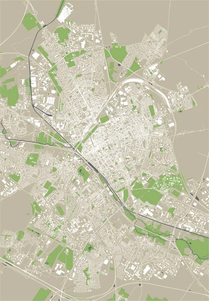 Mapa Wektorowa Miasta Reims Marne Grand Est Francja — Wektor stockowy