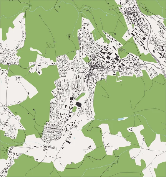 Mapa Vetorial Cidade Roche Molire Loire Auvergne Rhone Alpes França —  Vetores de Stock