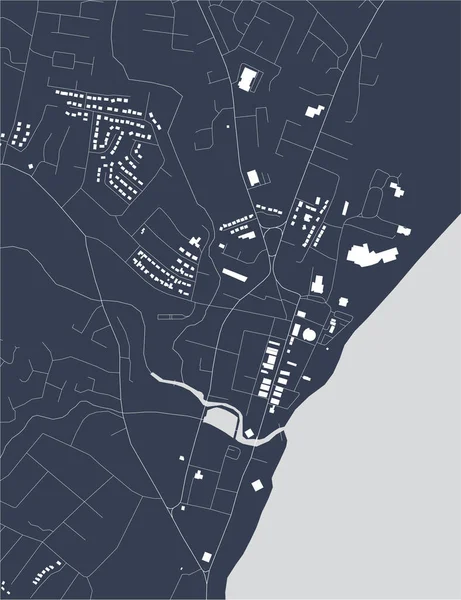 Векторная Карта Города Ньюкасл Ньюри Морн Даун Графство Даун Северная — стоковый вектор