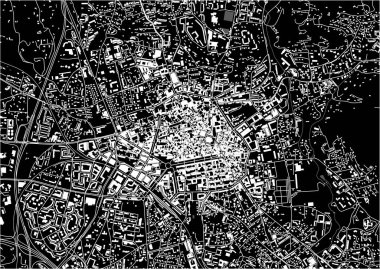 vector map of the city of Aix-en-Provence, Bouches-du-Rhone, Provence-Alpes-Cote dAzur France clipart