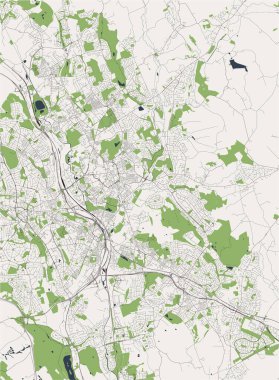 Stoke-on-Trent, Staffordshire, Batı Midlands, İngiltere haritası.