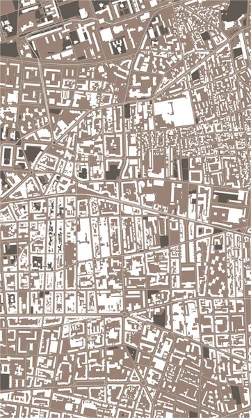 แผนที่ของเมืองวิลเลอร์บันน์, โอเวอร์เวอร์น-โรน-อัลเลน, ฝรั่งเศส — ภาพเวกเตอร์สต็อก