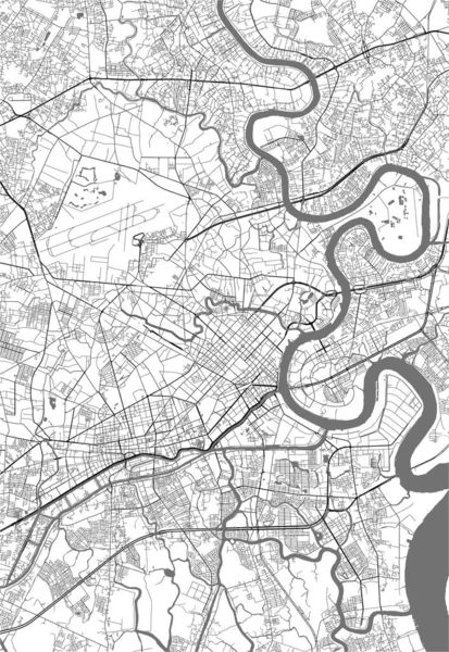 Карта міста Хошимін, В'єтнам — стоковий вектор