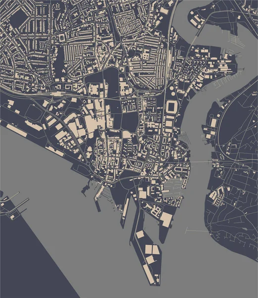 Mapa Vetorial Cidade Southampton Hampshire Sudeste Inglaterra Inglaterra Reino Unido —  Vetores de Stock