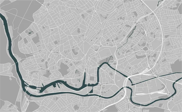 Векторна Карта Міста Бристоль Південно Західна Англія Англія — стоковий вектор