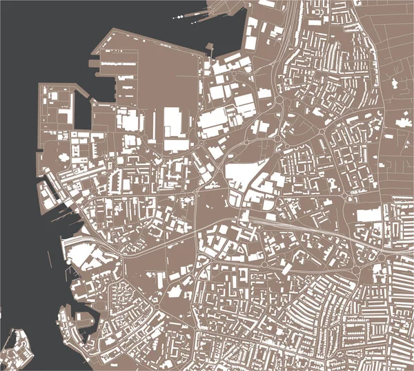 Векторна Карта Міста Портсмут Гемпшир Південно Східна Англія Англія — стоковий вектор