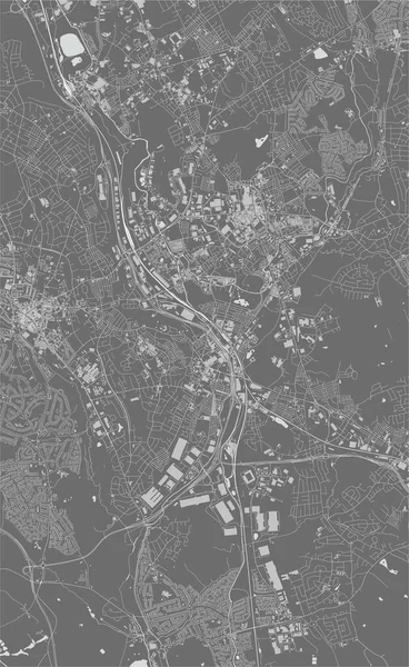 英格兰 西米德兰 斯塔福德郡 特伦特上斯托克市的矢量地图 — 图库矢量图片