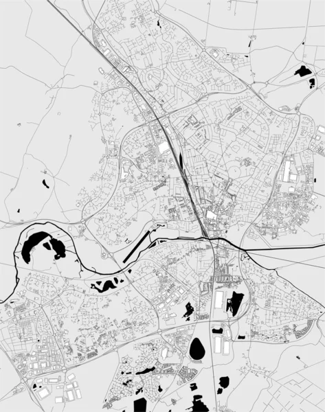 英国英格兰东部坎布里奇郡彼得堡市矢量地图 — 图库矢量图片