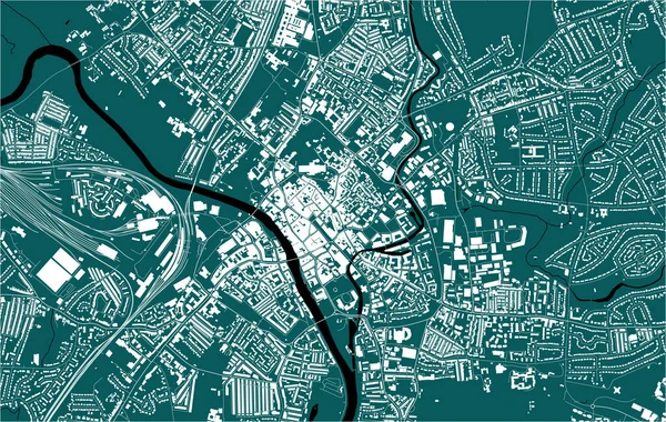 Mapa Vectorial Ciudad York Yorkshire Del Norte Yorkshire Humber Inglaterra — Vector de stock