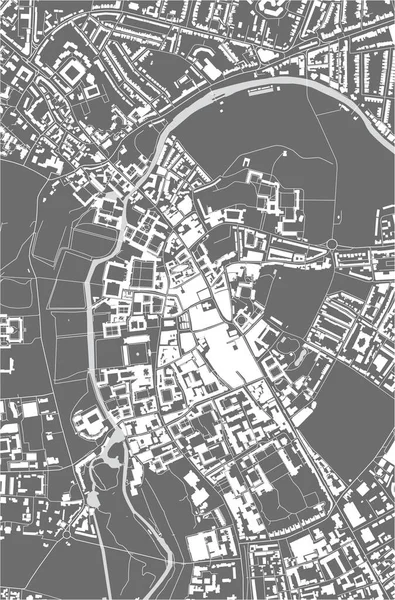 Mapa Vectorial Ciudad Cambridge Cambridgeshire Este Inglaterra Inglaterra Reino Unido — Vector de stock