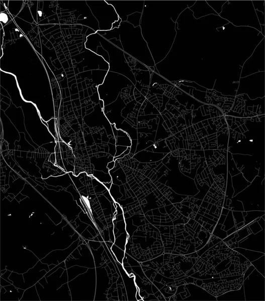 Векторна Мапа Міста Оксфорд Оксфорд Південно Східна Англія Англія Велика — стоковий вектор