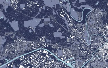 Salford, Büyük Manchester, Kuzey Batı İngiltere, İngiltere haritası.