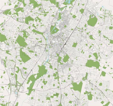 Leicester, Leicestershire, Doğu Midlands, İngiltere haritası.